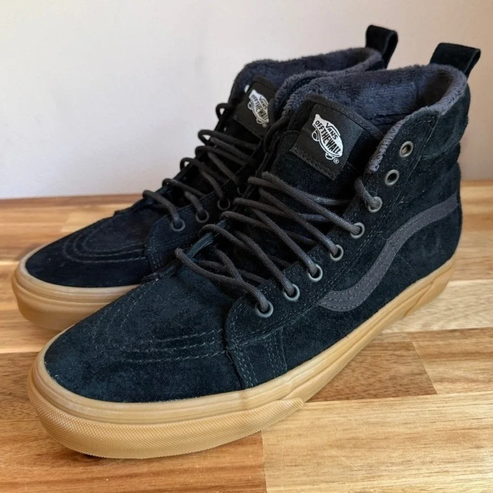 Vans Sk8-Hi MTE-1 All Weather Black Suede with Gum Sole Mens 10